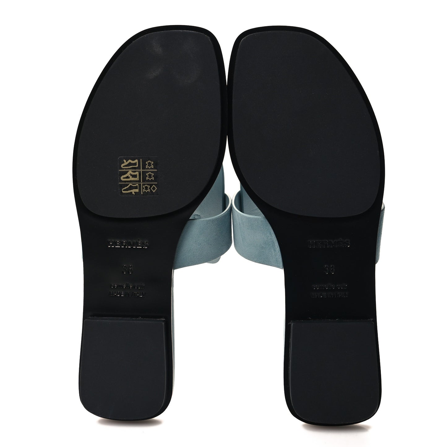 Suede Goatskin Womens Galerie Sandals 36 Bleu Pinede