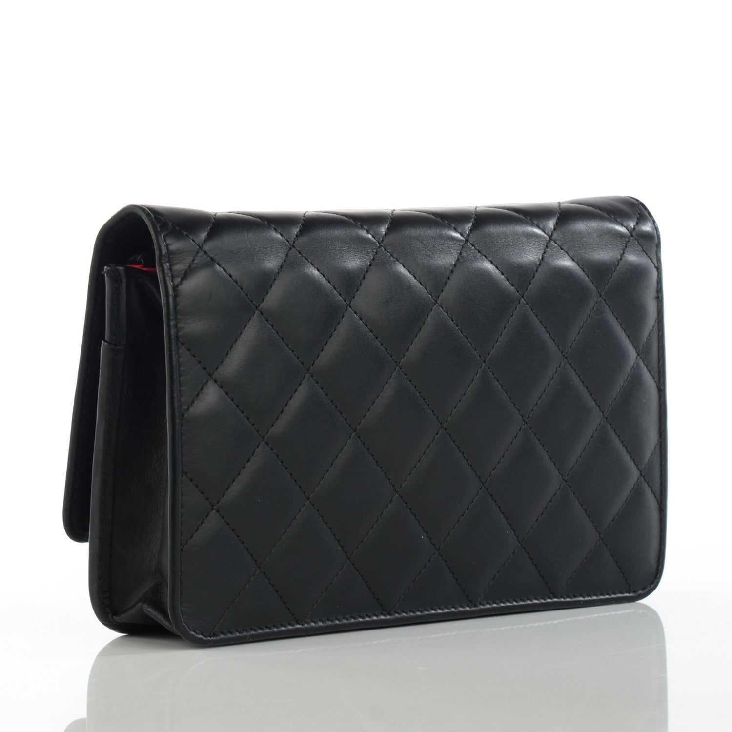 Chanel Calfskin Quilted Cambon Wallet On Chain WOC Black 3 of 8