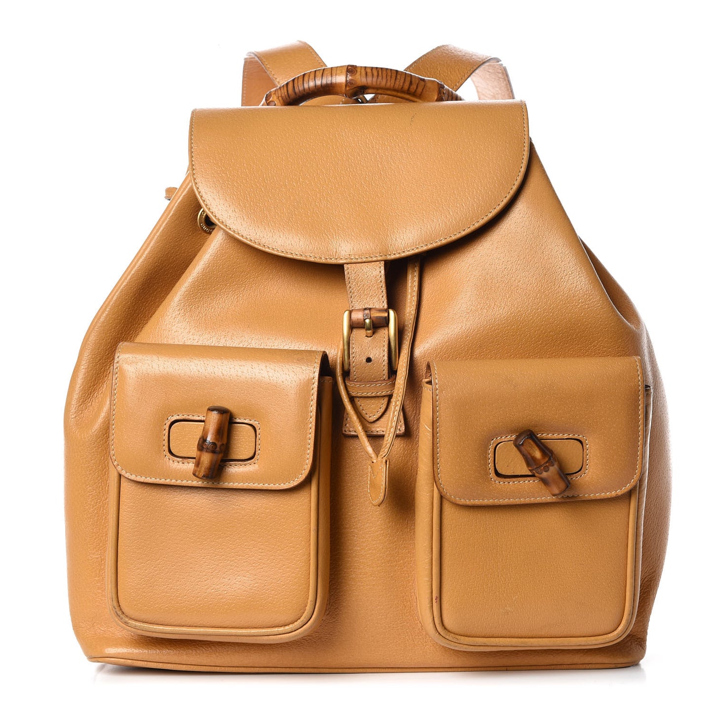 Cinghiale Bamboo Medium Backpack Tan