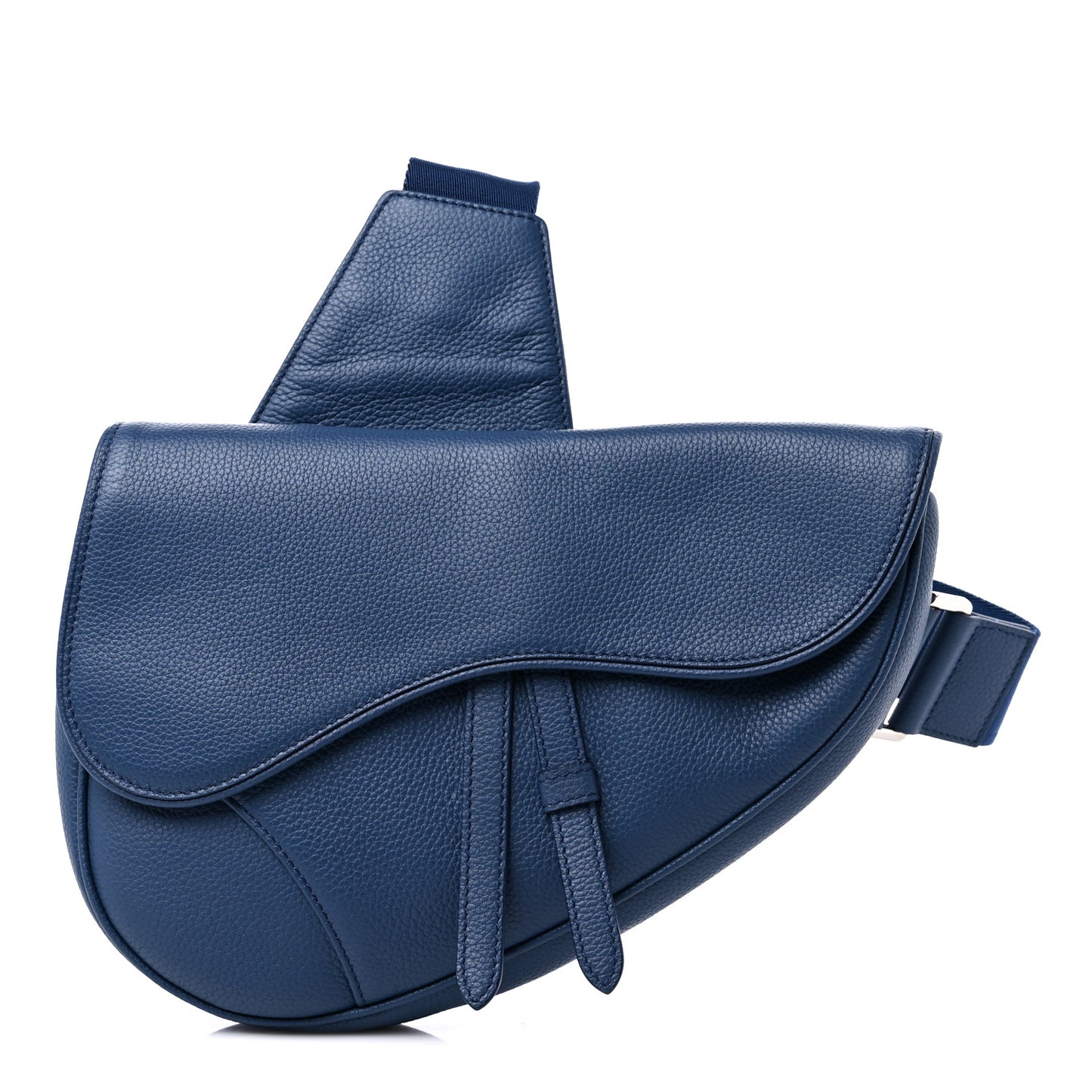 Calfskin Mens Saddle Bag Blue