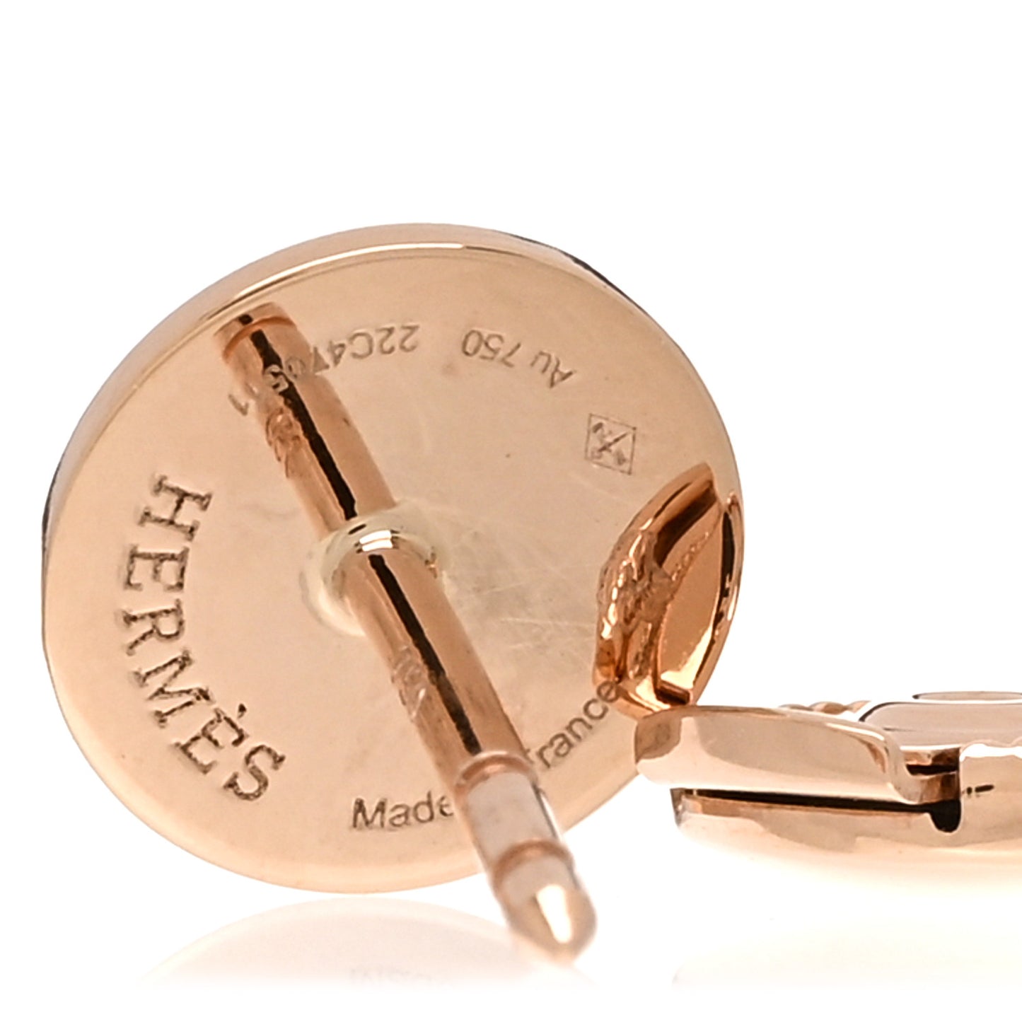 18K Rose Gold TPM Ex-Libris Stud Earrings