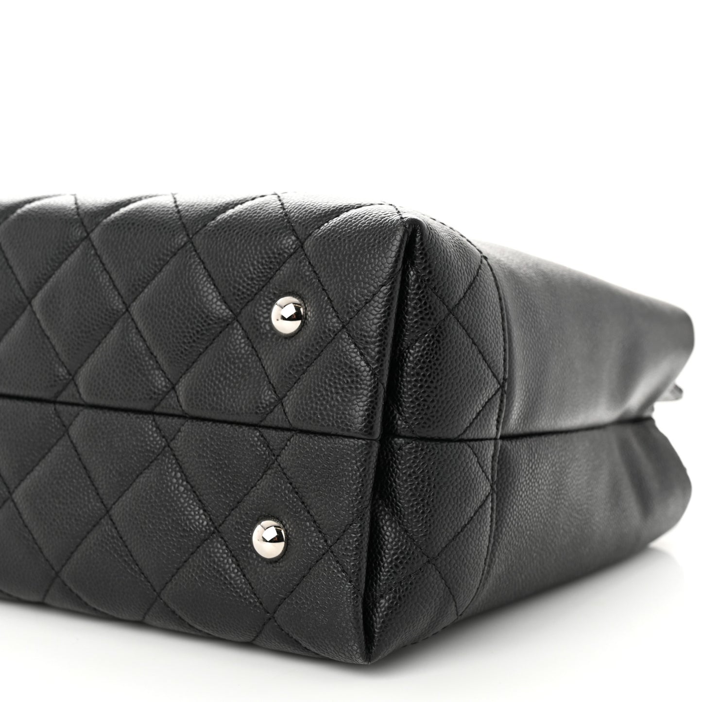 Caviar Large Soft CC Top Handle Tote Black