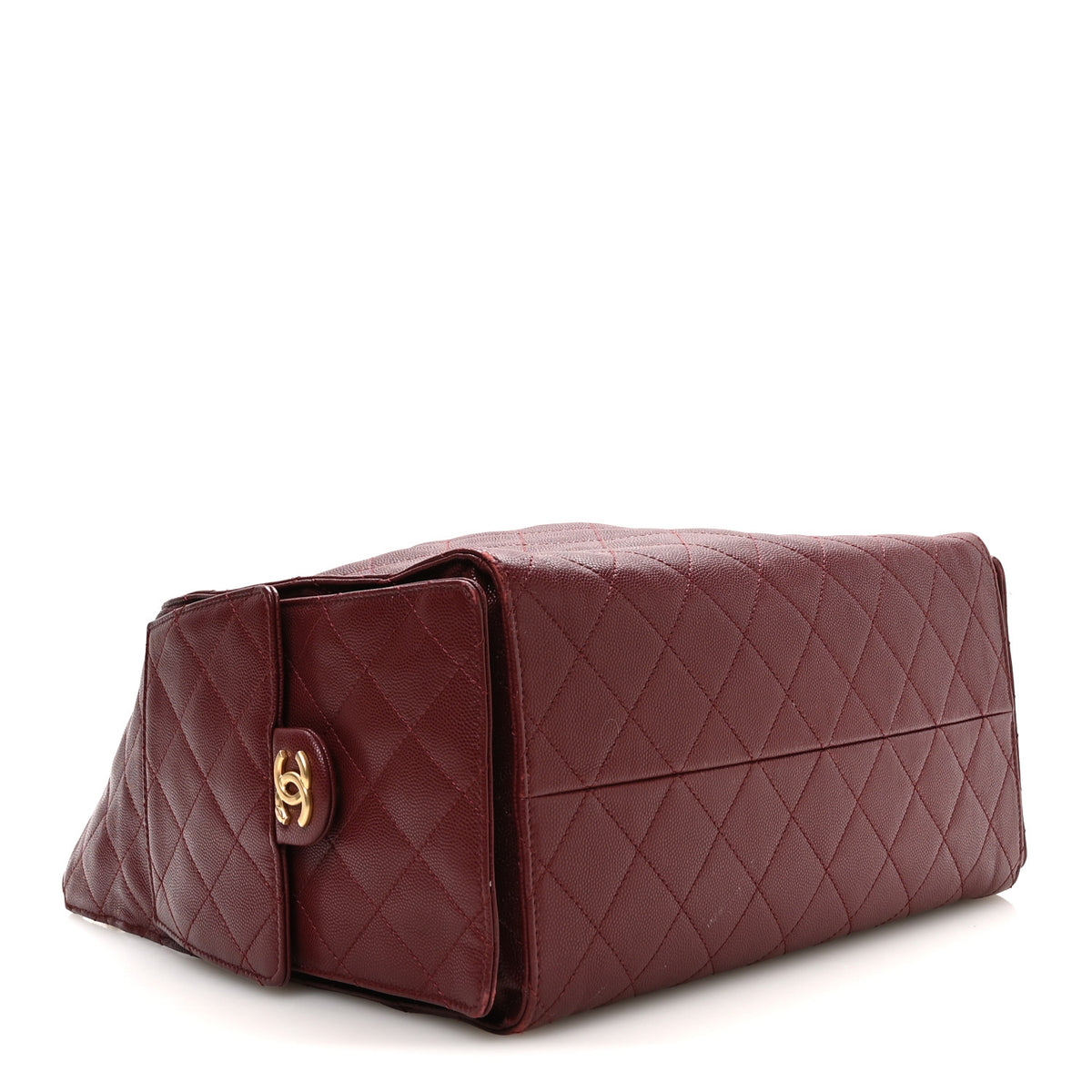 Caviar Quilted Medium Chanel 25 Handbag Burgundy