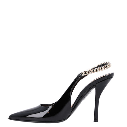 Gucci Vernice Crystal Nappa Charlotte Signoria Slingback Pumps 37.5 Black 1 of 9