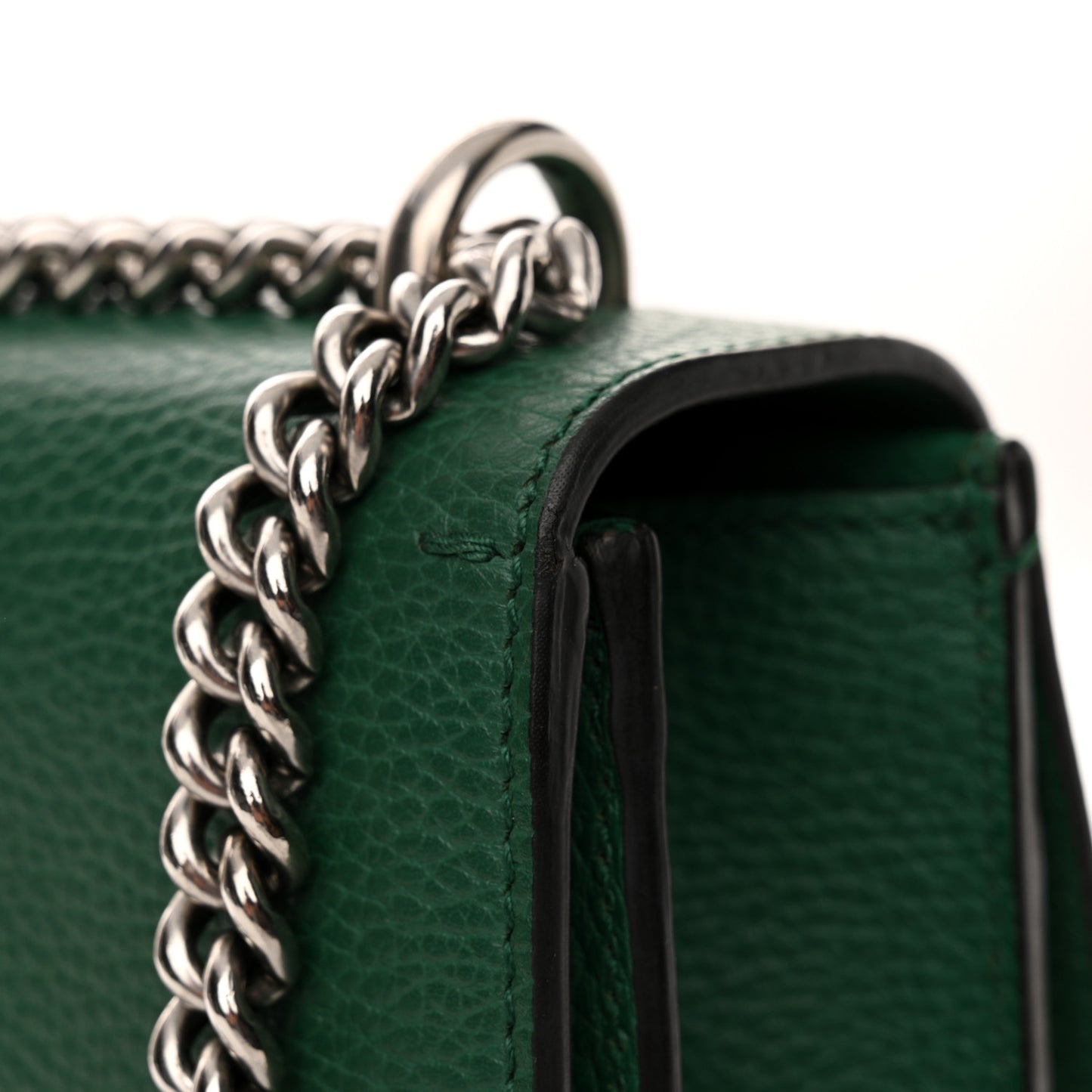 Pebbled Calfskin Small Dionysus Shoulder Bag Emerald