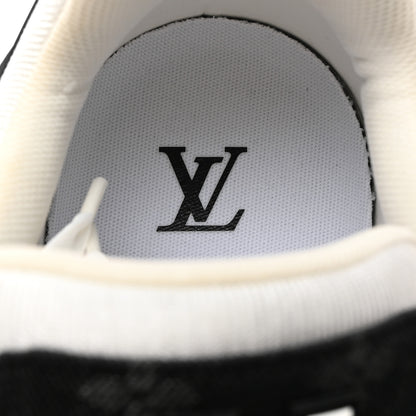 Louis Vuitton Calfskin Monogram Denim Mens LV Trainer Sneakers 9 Black 6 of 10
