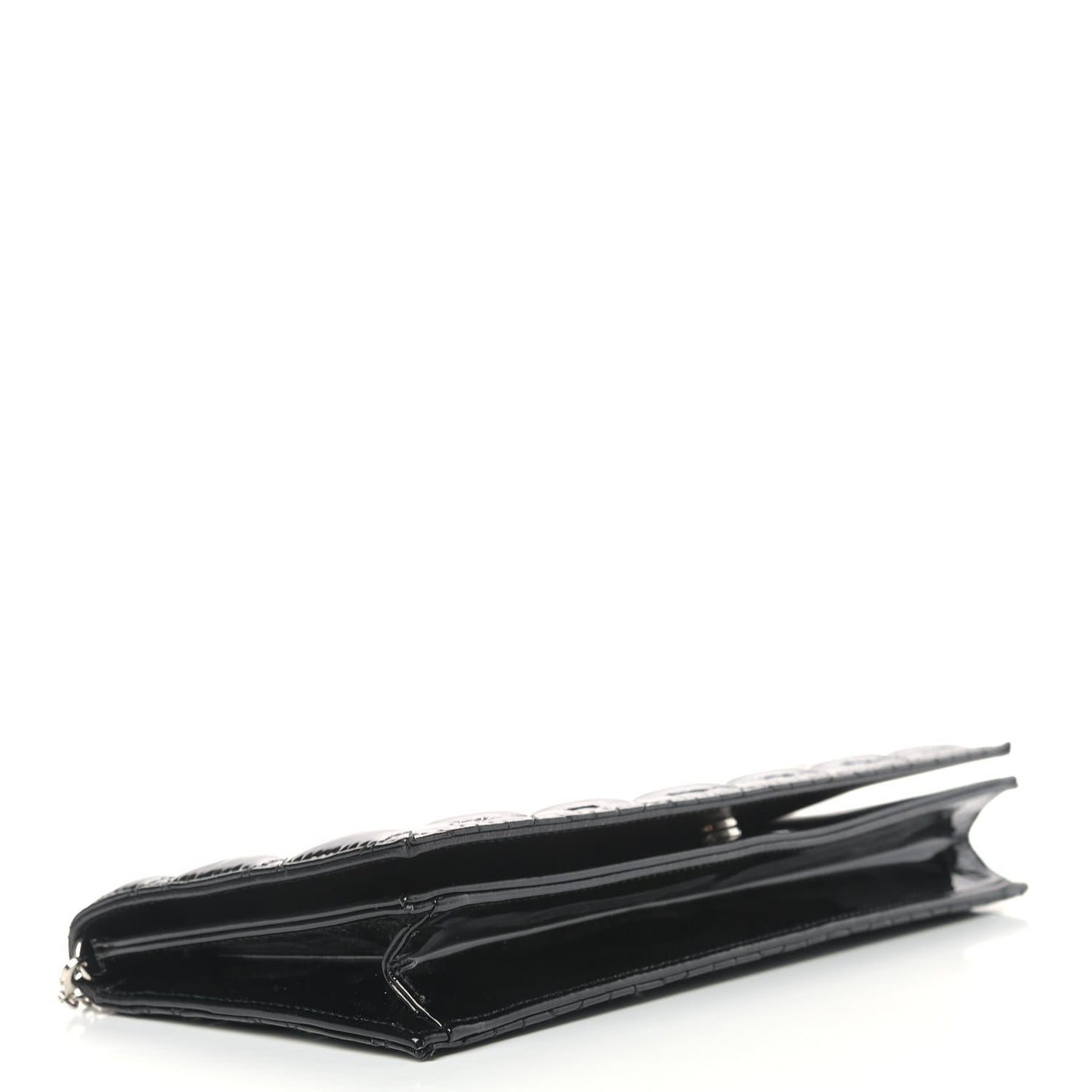 Patent Cannage Lady Dior Convertible Clutch Black