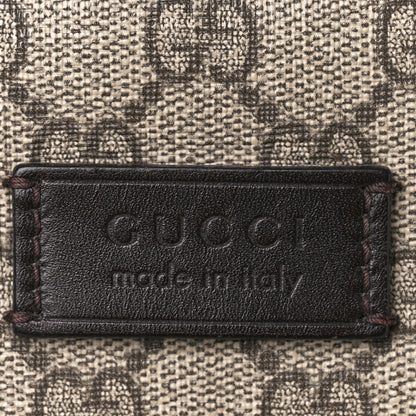 Gucci GG Supreme Monogram Flat Messenger Bag Black 9 of 13