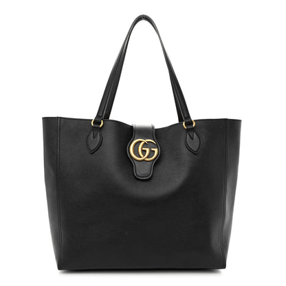 Gucci New Sakai Calfskin Lux Medium Dahlia Tote Black 3 of 12