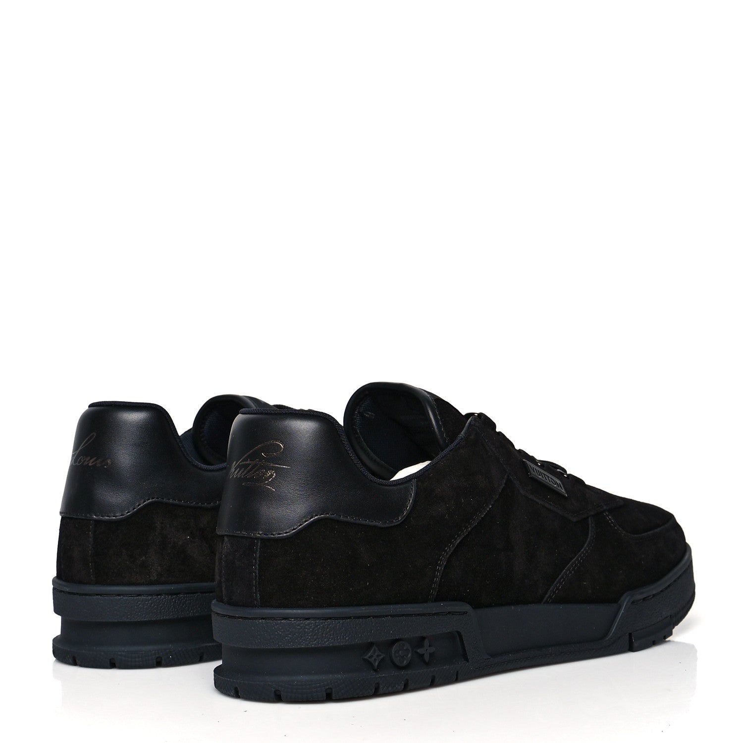 Louis Vuitton Suede Mens LV Trainer Sneakers 9.5 Black 4 of 9