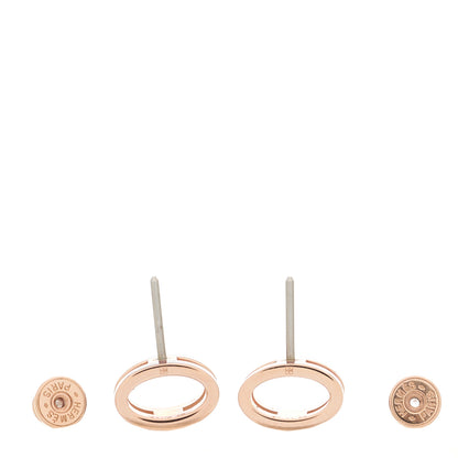 Hermes Rose Gold Lacquered Pop H Earrings Rouge H 3 of 5