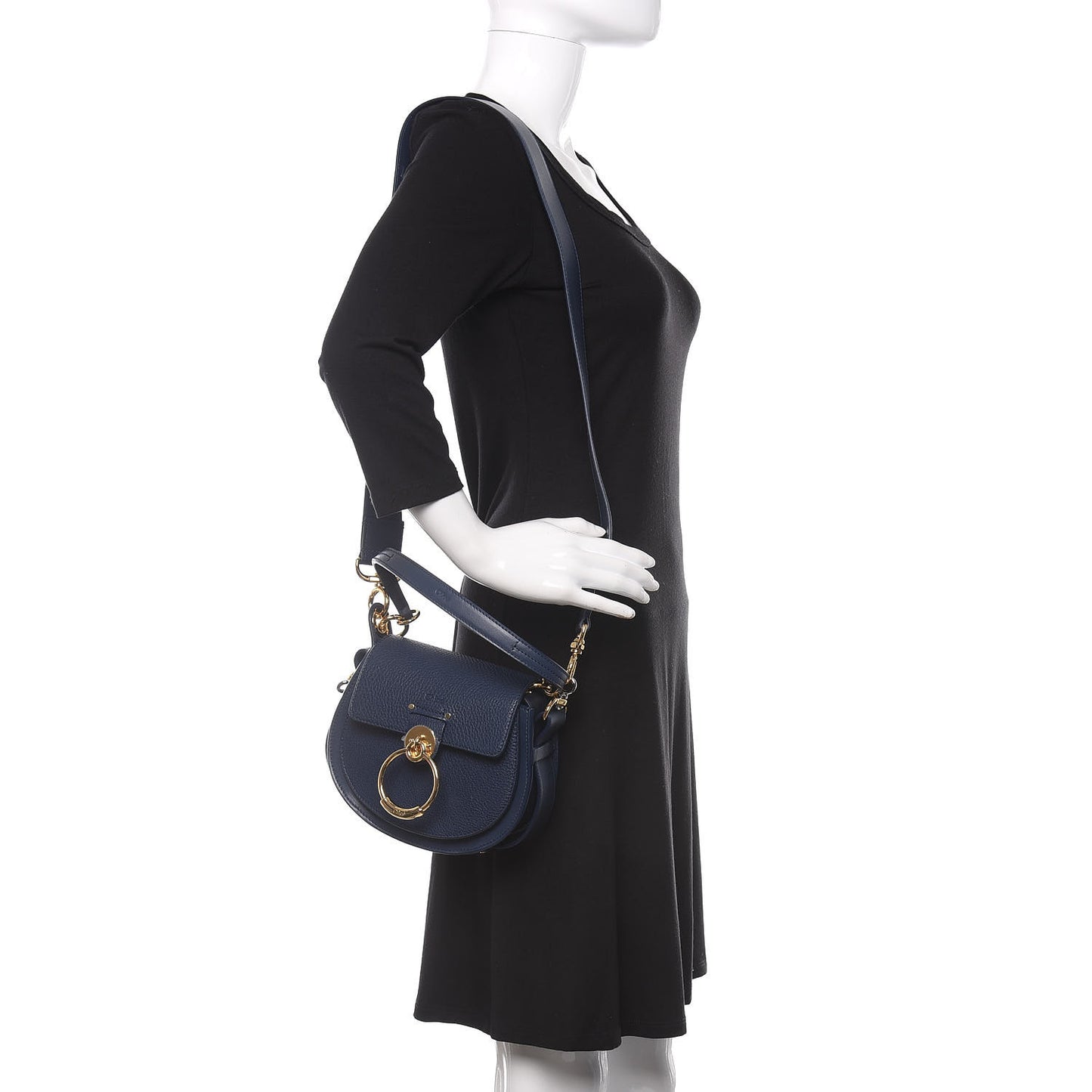 Calfskin Small Tess Bag Deep Ocean Blue