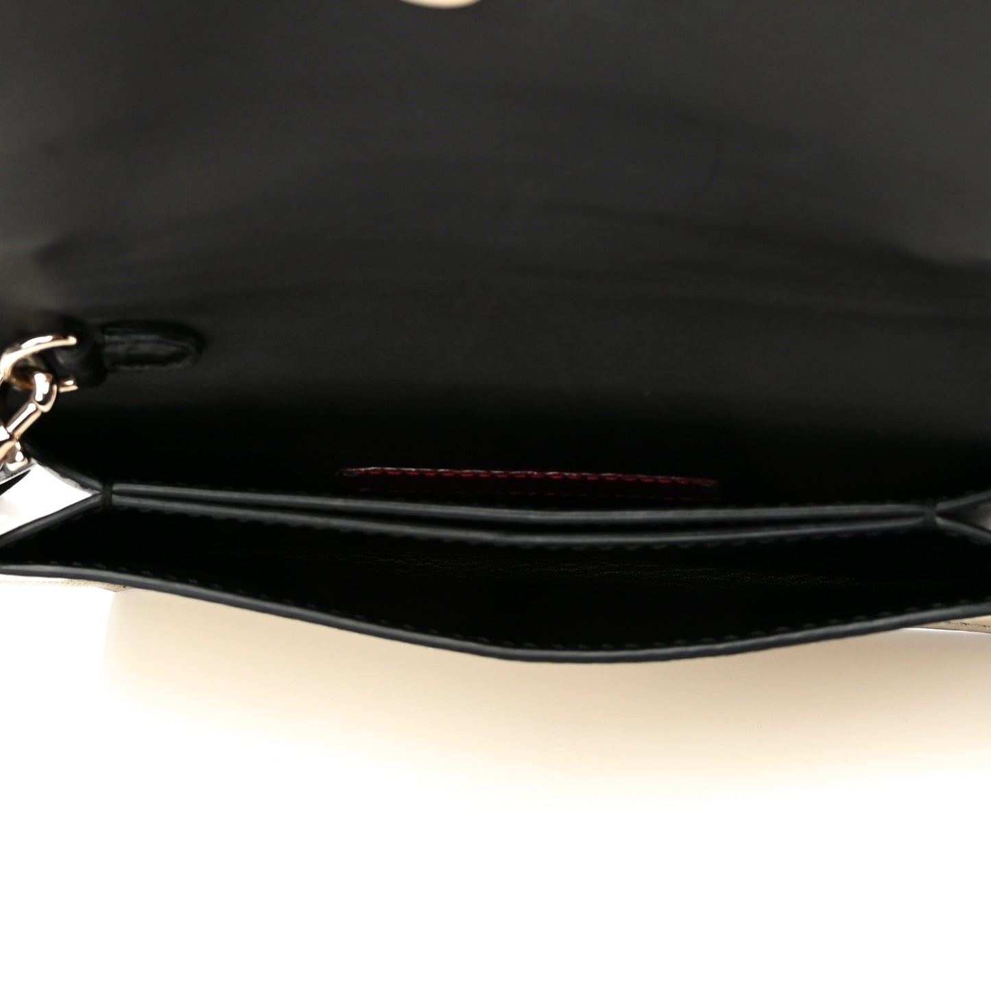 Nappa Small Rockstud Wristlet Clutch Light Ivory Black