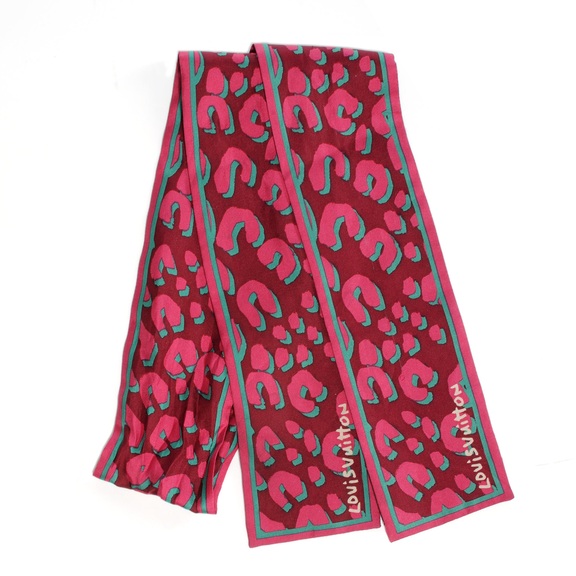 Louis Vuitton Silk Leopard Bandeau Rouge Fauviste 2 of 4