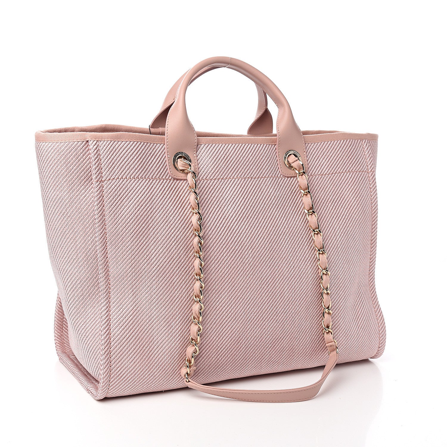 Chanel Mixed Fibers Calfskin Medium Deauville Tote Rose Pink 2 of 10