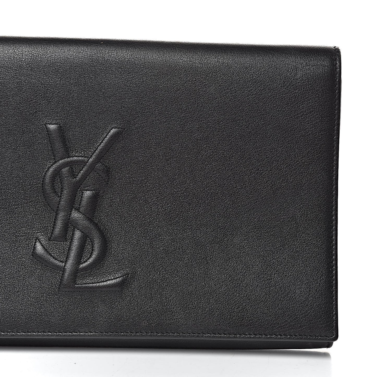 Calfskin Monogram Large Belle De Jour Clutch Black