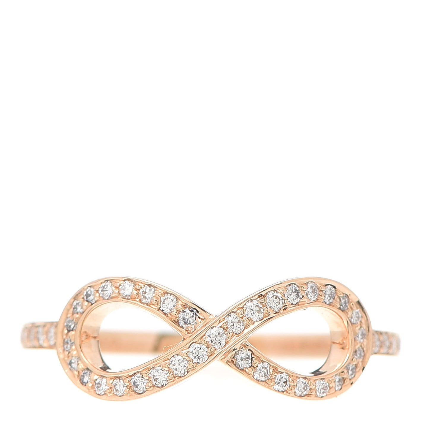 18K Rose Gold Diamond Infinity Ring 52 6