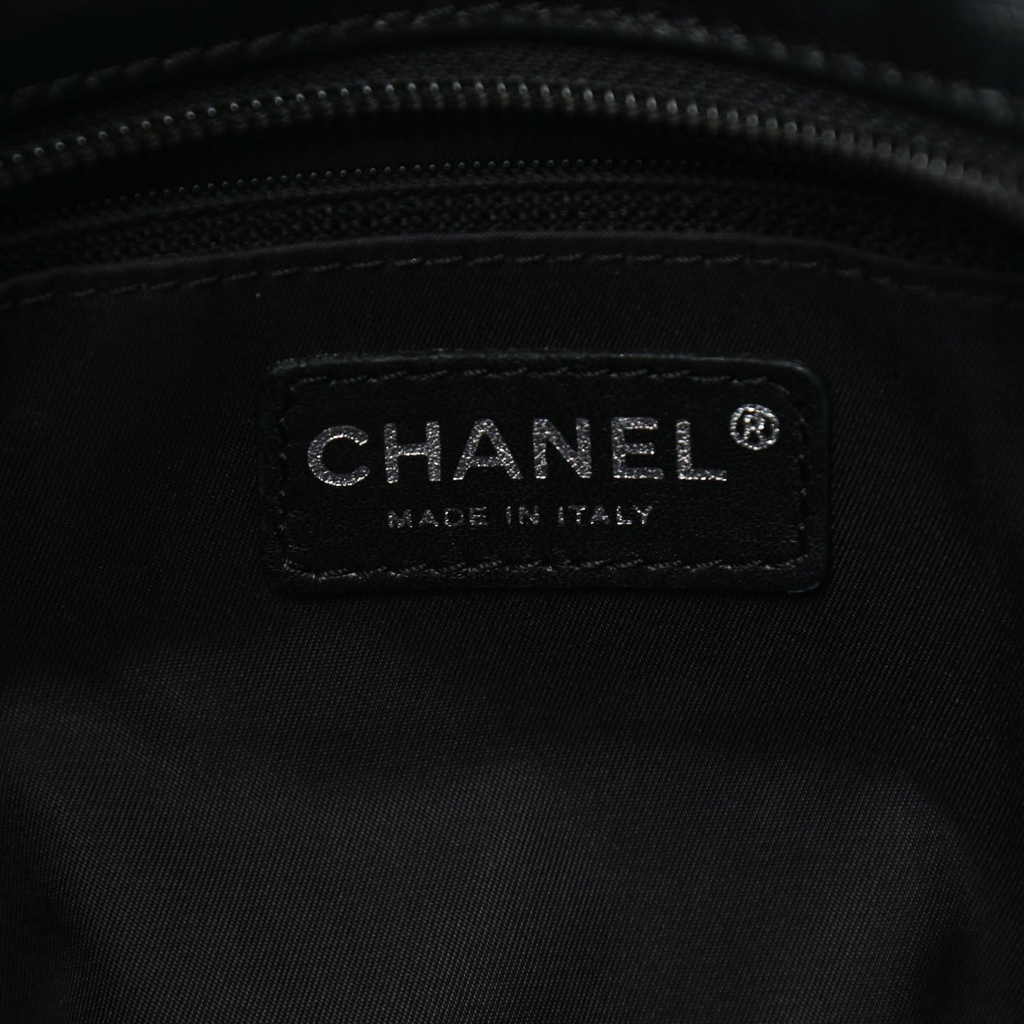 Coated Canvas Quilted Large Paris Biarritz Tote Black