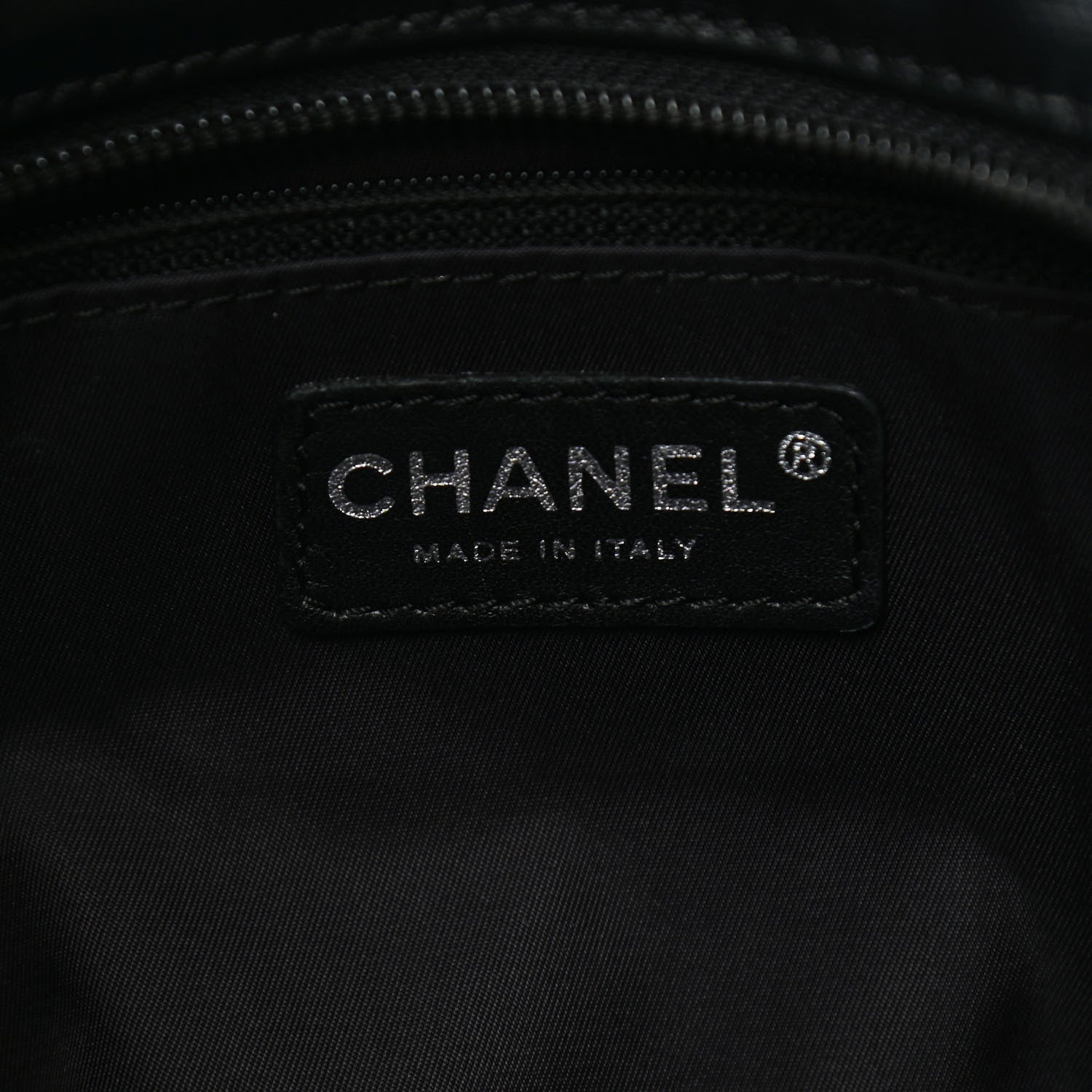 Chanel Coated Canvas Quilted Large Paris Biarritz Tote Black 6 of 12