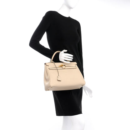 Hermes Swift Kelly Retourne 32 Parchemin 3 of 35