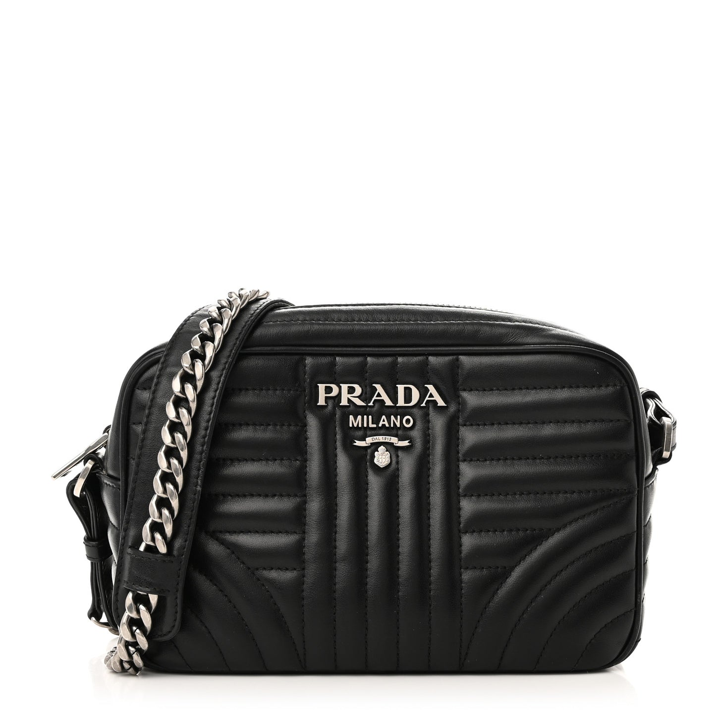 Soft Calfskin Diagramme Camera Bag Black