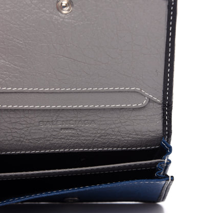 Balenciaga Veau Arena Multicolore Bazar Bi-Fold Card Case Bleu Gris White Black 5 of 8