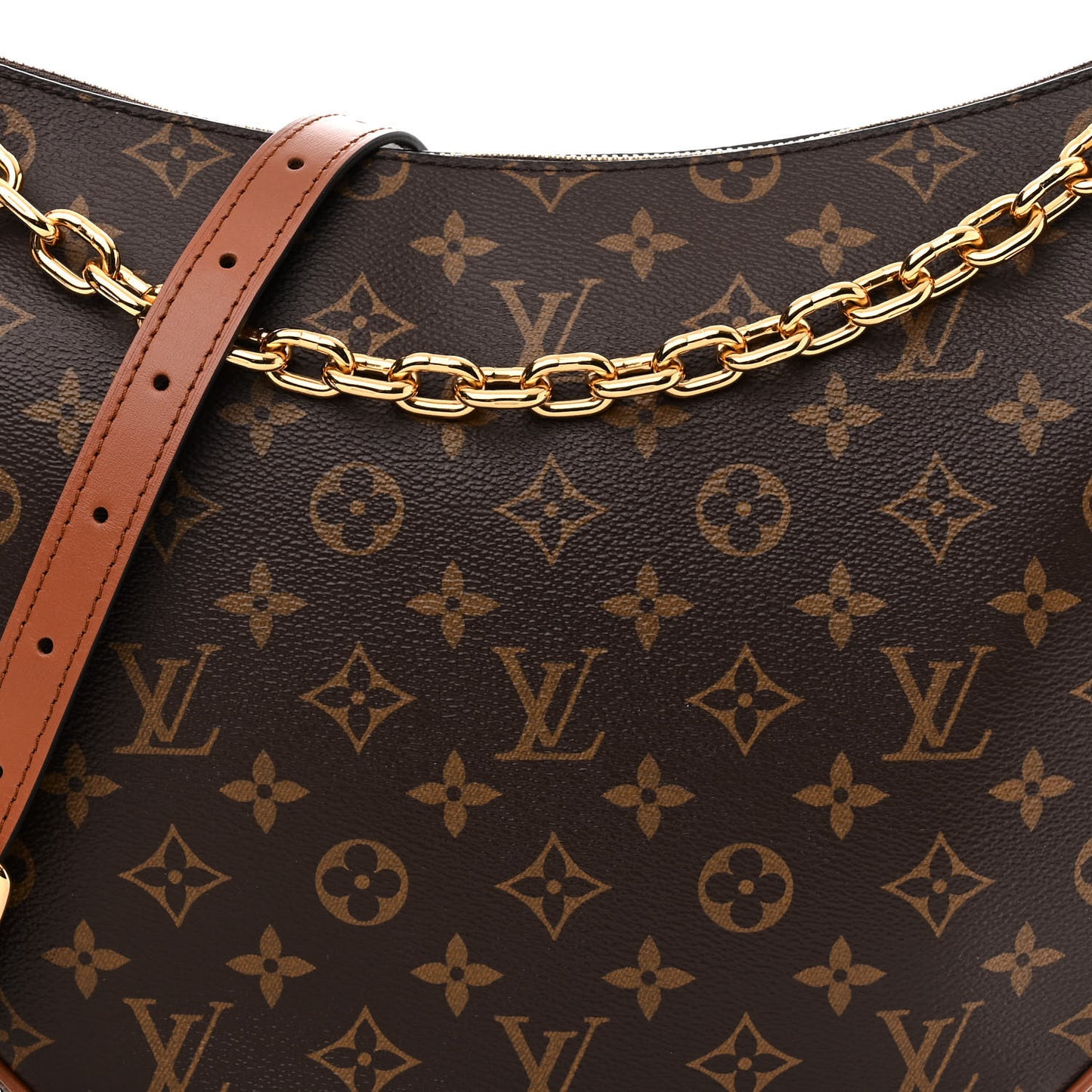 Reverse Monogram Loop Hobo
