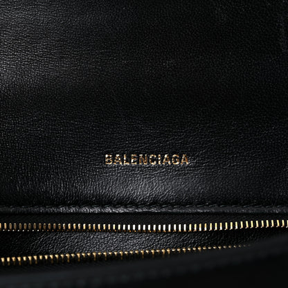 Balenciaga Shiny Box Calfskin Small Hourglass Top Handle Bag Black 6 of 19