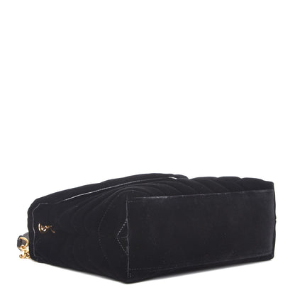 Saint Laurent Velvet Y Quilted Monogram Small Loulou Chain Satchel Black 4 of 7