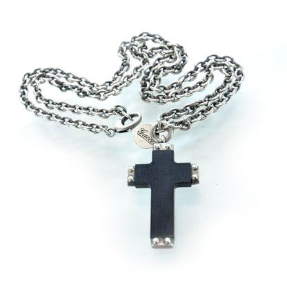 Gucci Mens Wooden Cross Necklace Silver 5 of 5