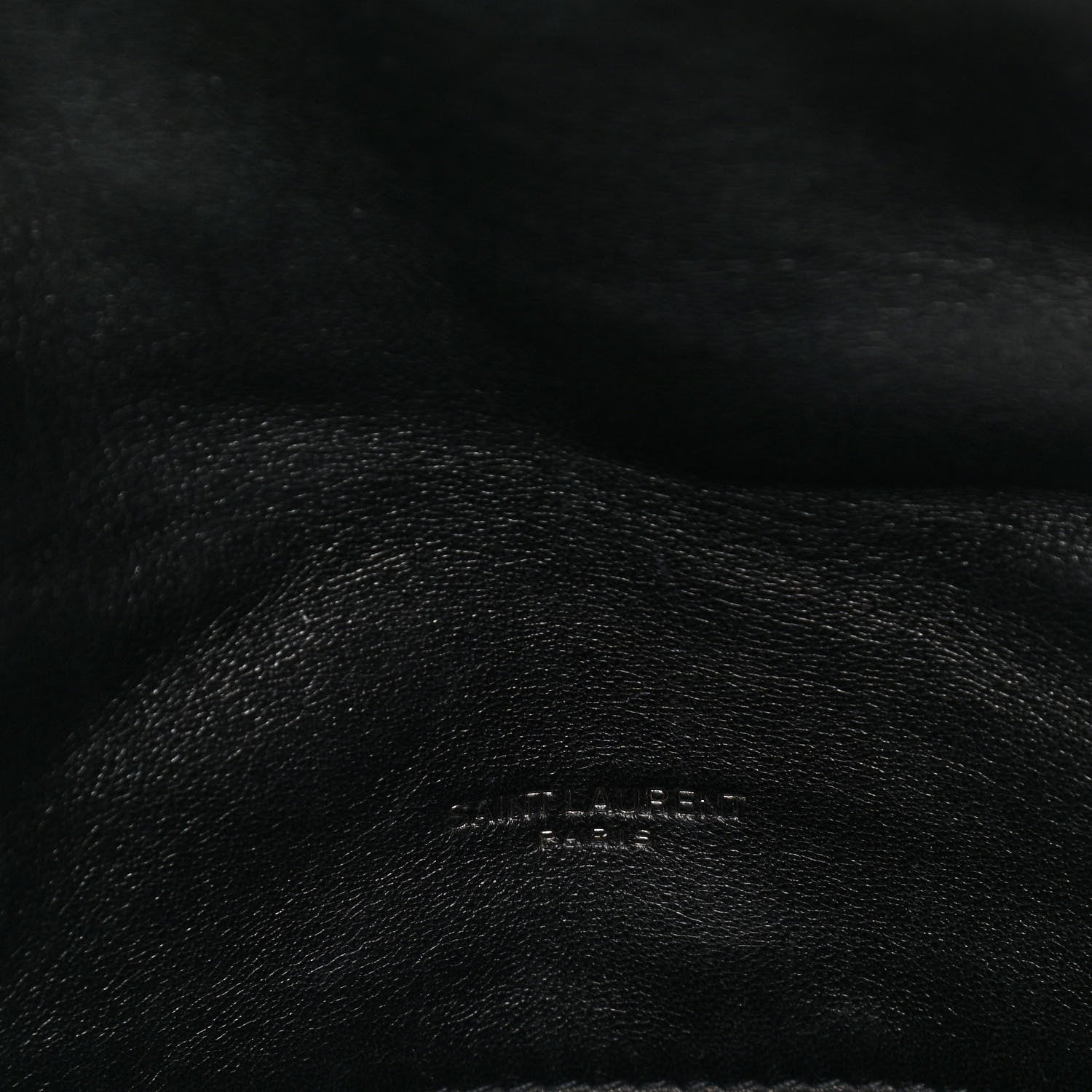 Saint Laurent Lambskin Quilted Small Loulou Puffer Monogram Chain Satchel Black 6 of 9