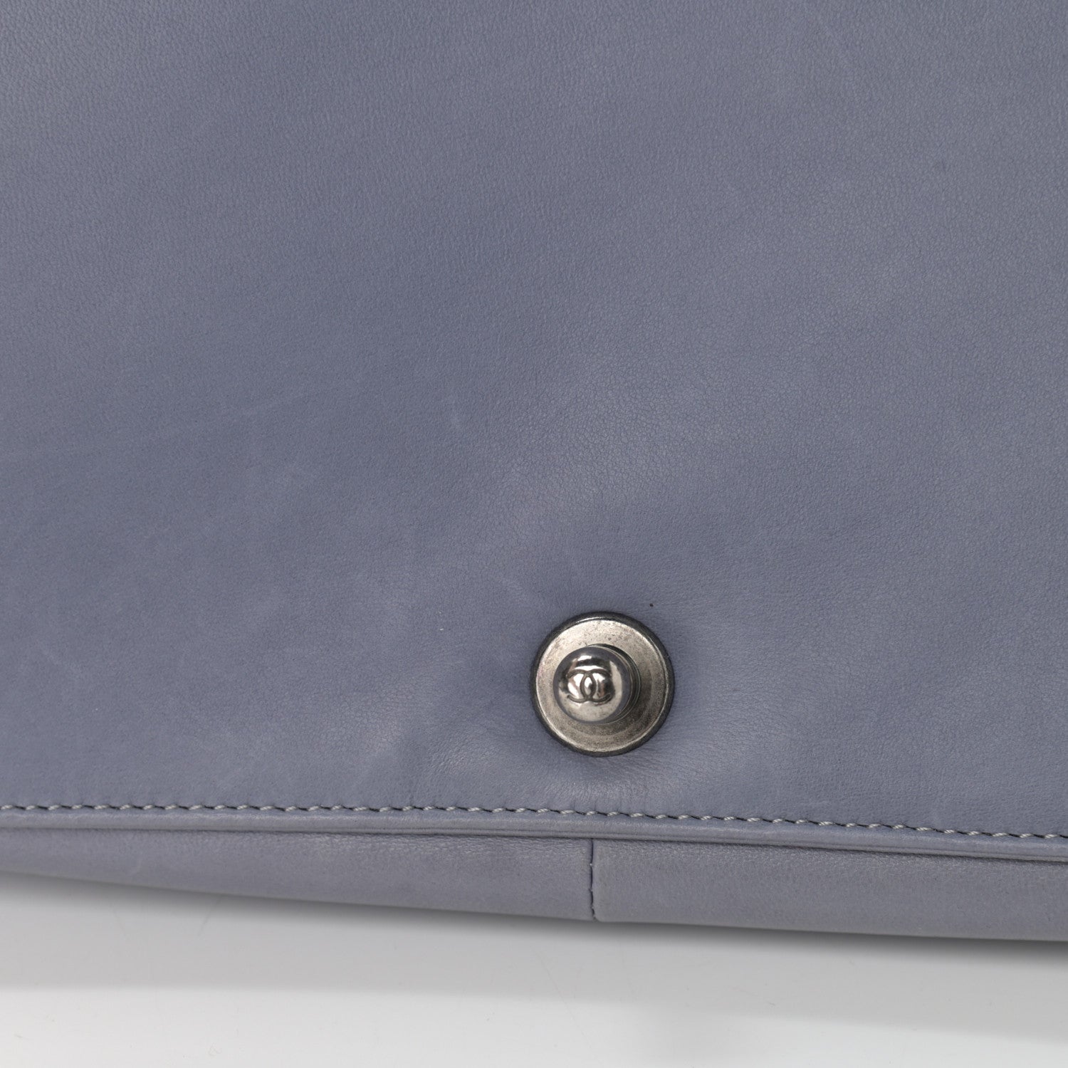 Chanel Lambskin Quilted Large Boy Flap Grey 14 of 15