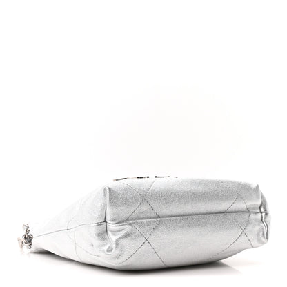 Chanel Metallic Lambskin Quilted Mini Chanel 22 Silvery 4 of 10