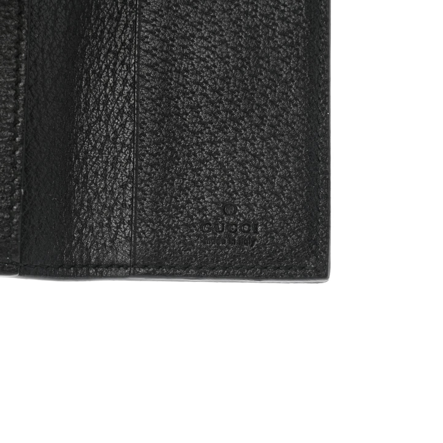 Calfskin Boar Effect GG Marmont 6 Key Holder Black