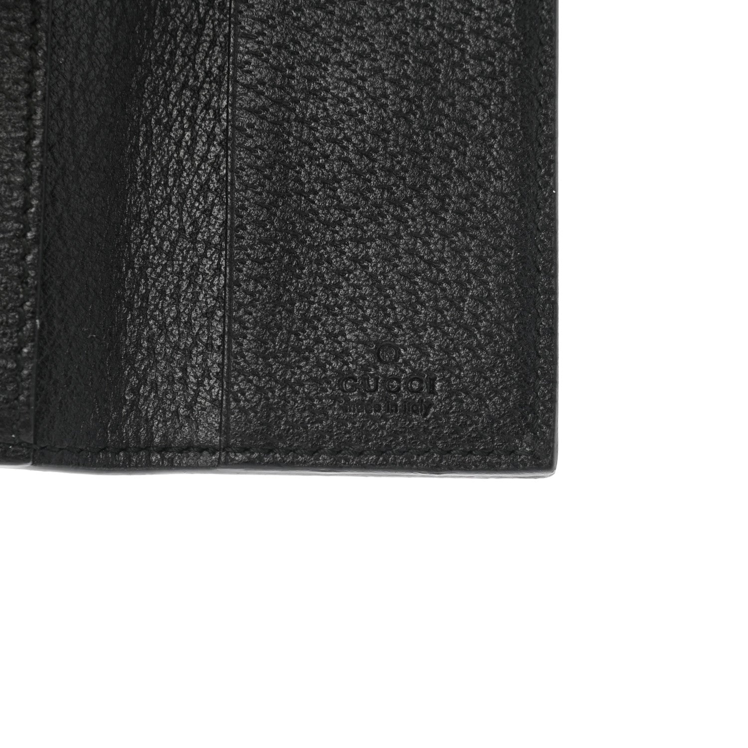 Gucci Calfskin Boar Effect GG Marmont 6 Key Holder Black 7 of 9
