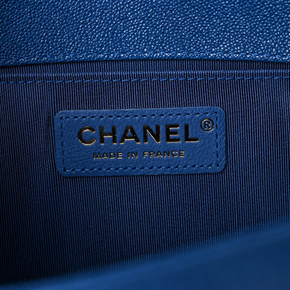 Chanel Caviar Quilted Medium Boy Flap Dark Blue 6 of 10