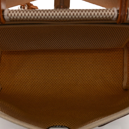 Hermes Toile Vache Calfskin Herbag 30 PM Black Natural 6 of 12