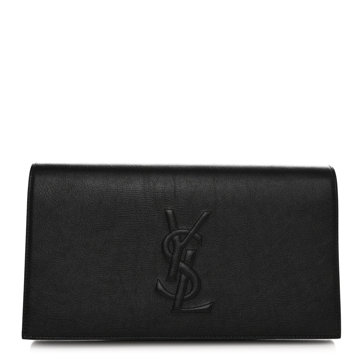 Calfskin Monogram Large Belle De Jour Clutch Black