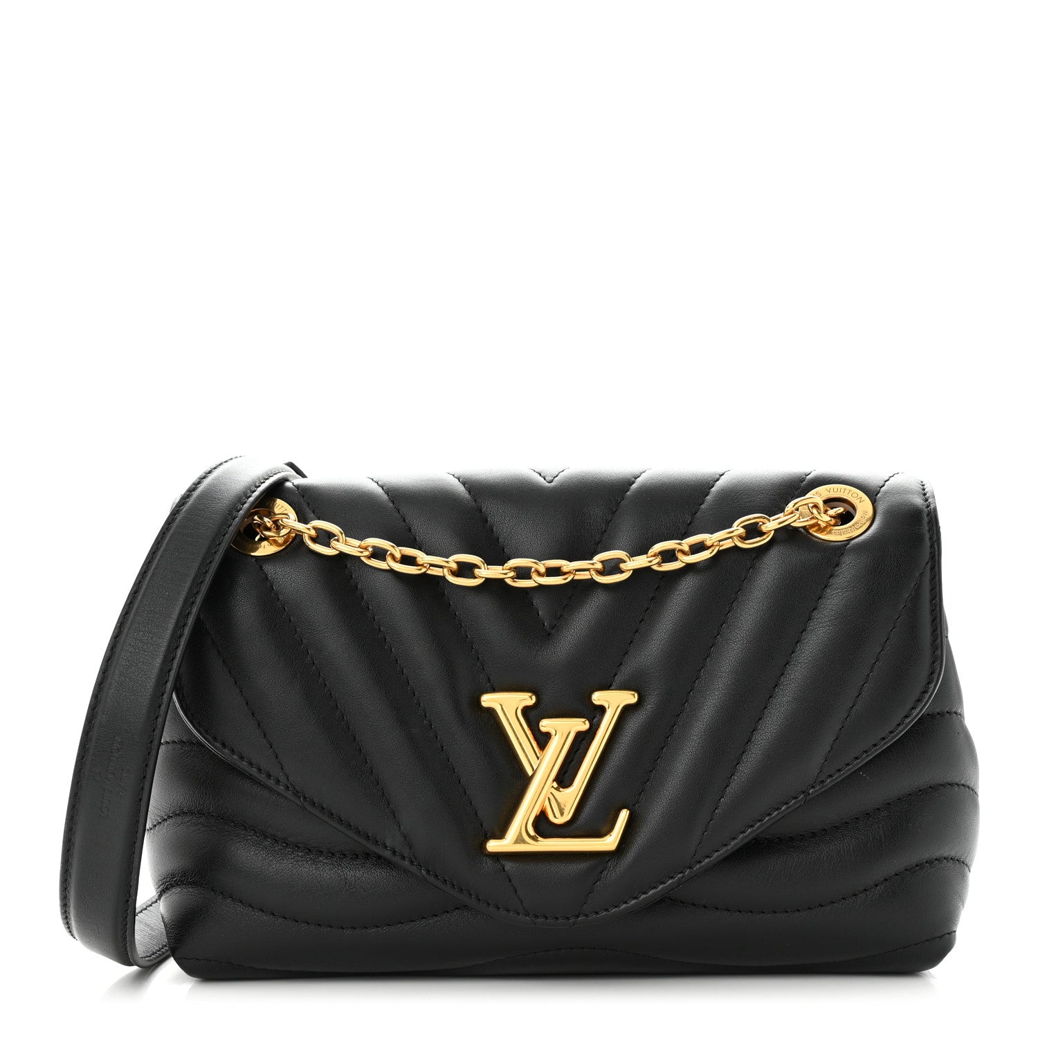 Louis Vuitton Calfskin LV New Wave Chain Bag Black 1 of 10