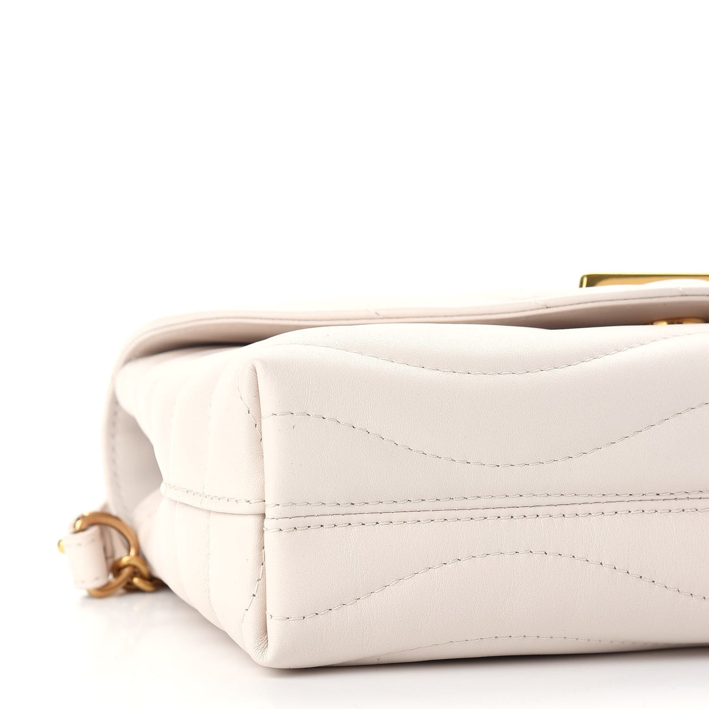 Calfskin LV New Wave Chain Bag Ivory