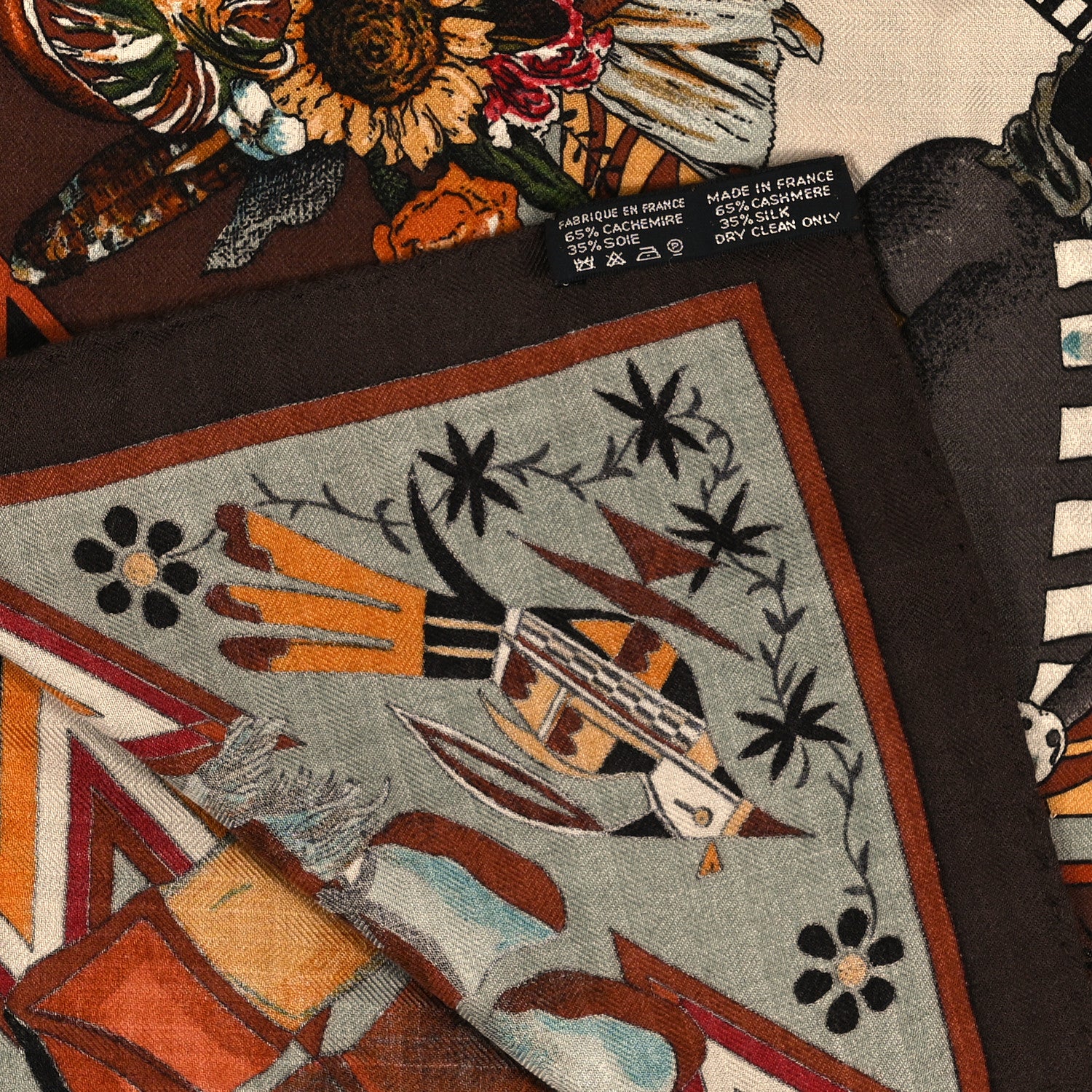 Hermes Cashmere Silk Kachinas Shawl 140 3 of 5