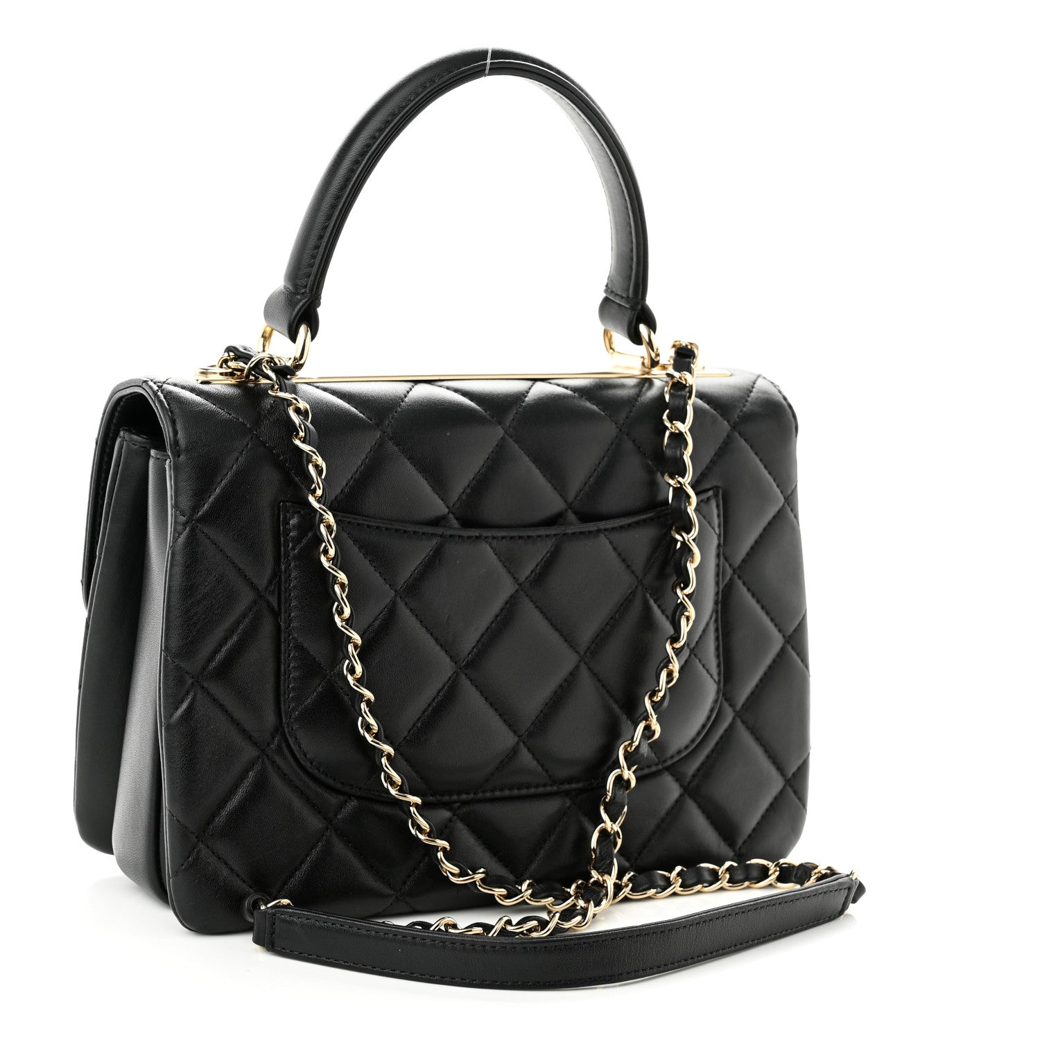 Chanel Lambskin Quilted Small Trendy CC Dual Handle Flap Bag Black 3 of 10