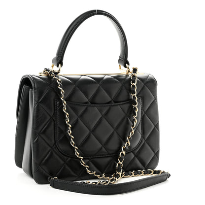 Chanel Lambskin Quilted Small Trendy CC Dual Handle Flap Bag Black 3 of 10