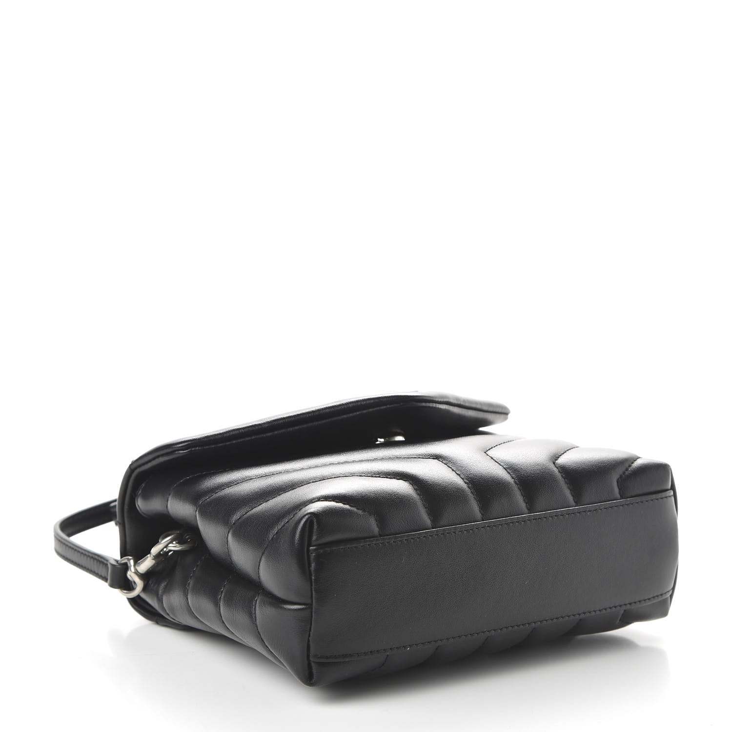 Saint Laurent Calfskin Y Quilted Monogram Toy Loulou Crossbody Bag Black 4 of 9
