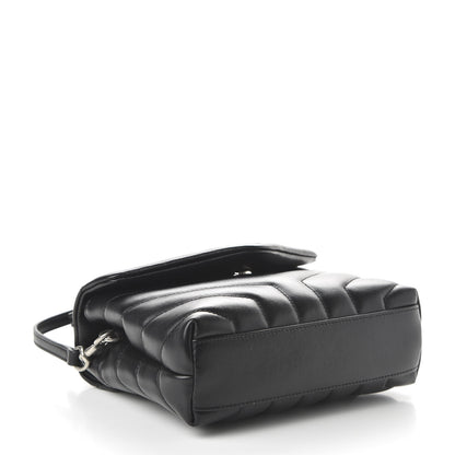Saint Laurent Calfskin Y Quilted Monogram Toy Loulou Crossbody Bag Black 4 of 9