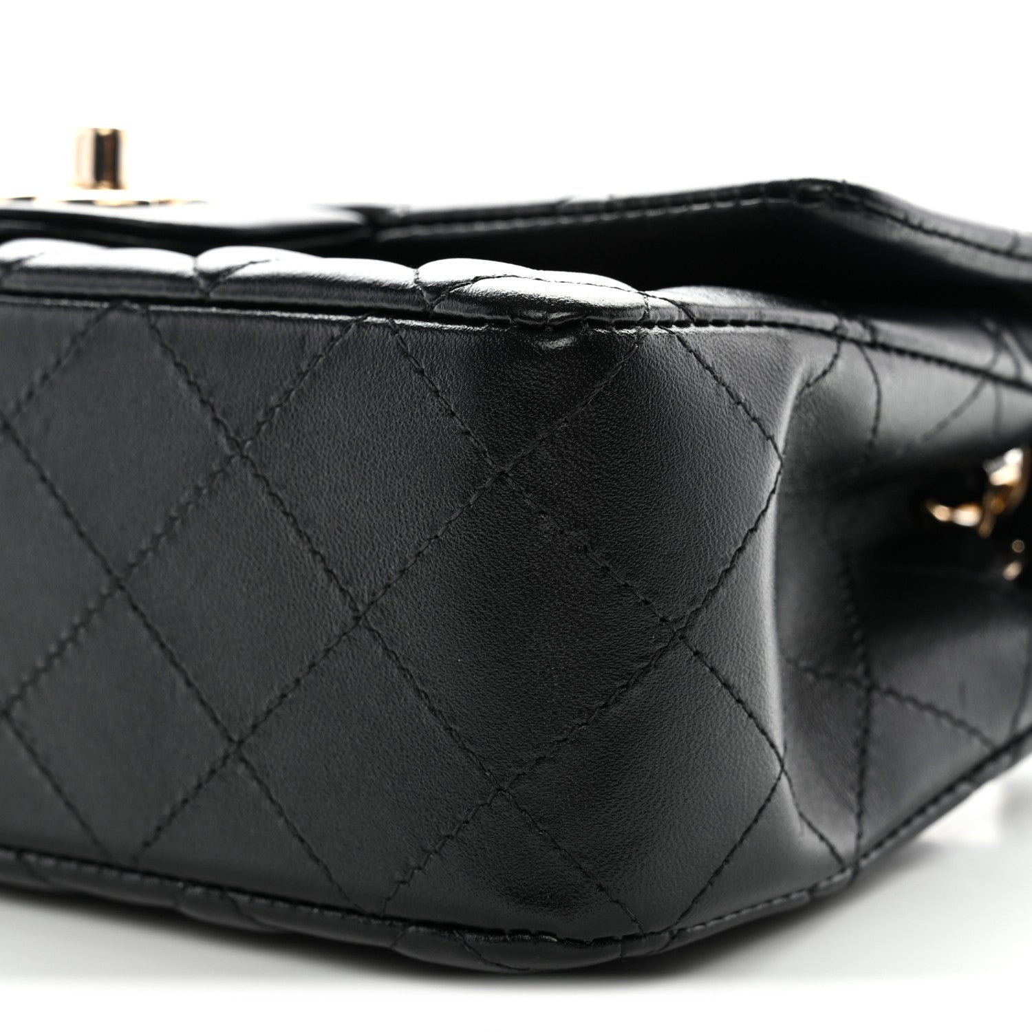 Chanel Lambskin Quilted Mini Rectangular Flap Black 10 of 11