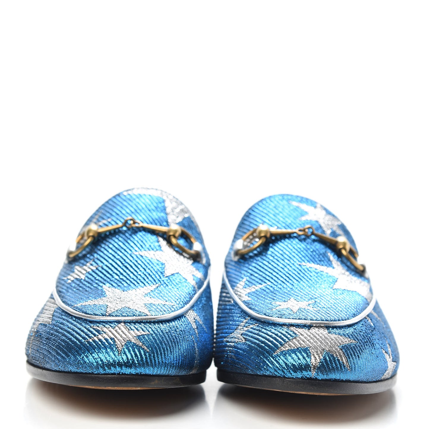 Lurex Calfskin Starry Sky Womens Jordaan Loafers 39 Bluette Silver