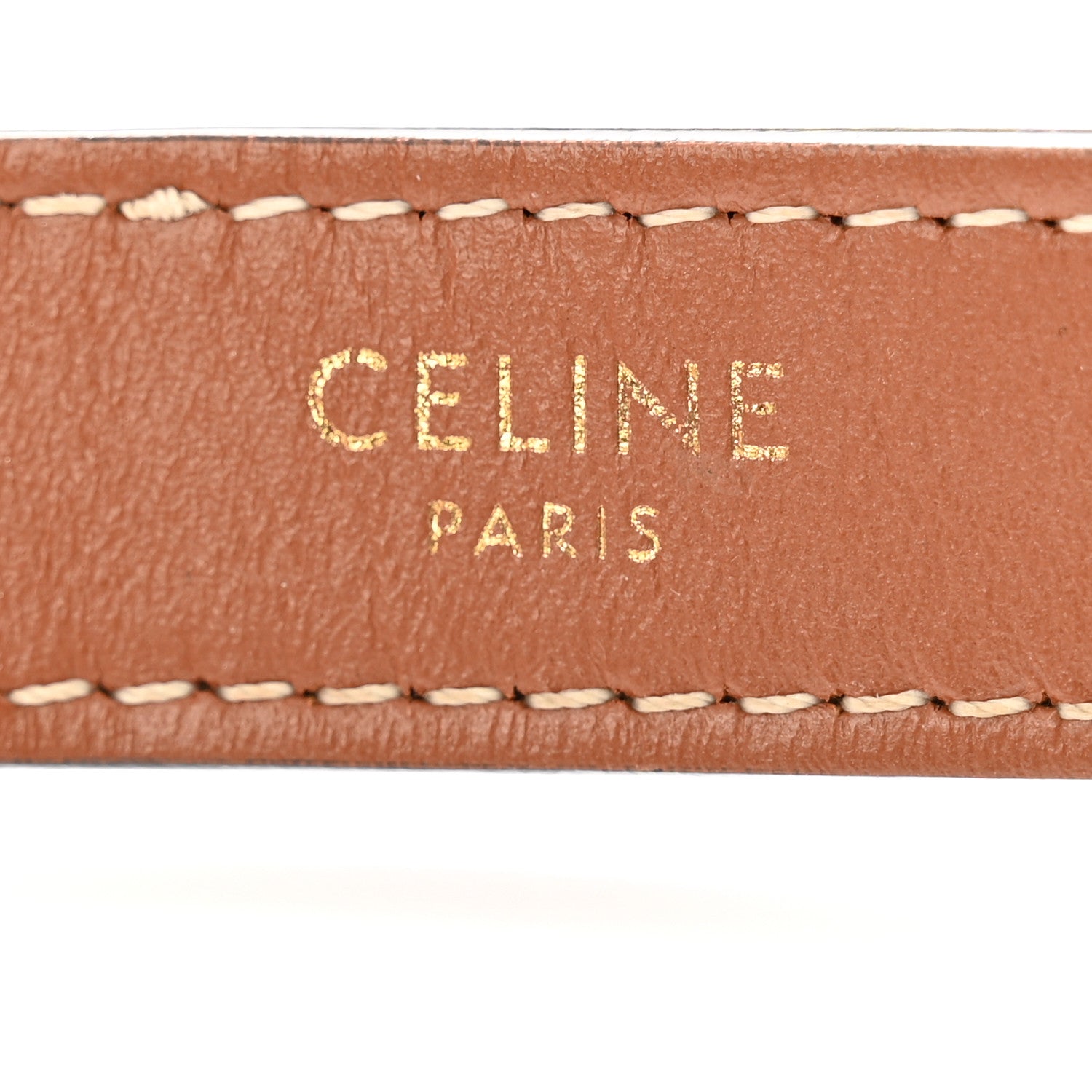 Celine Canvas Calfskin Ava Triomphe Shoulder Bag White 6 of 11