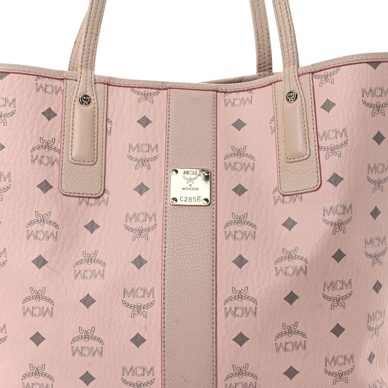 MCM Visetos Medium Liz Reversible Shopper Tote Soft Pink 12 of 21