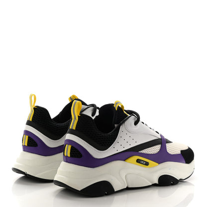 Christian Dior Technical Mesh Calfskin Mens B22 Sneakers 45 Violet White 4 of 16